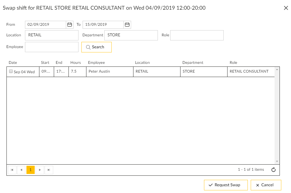 Request a roster swap in Humanforce WFM (Web) – Humanforce