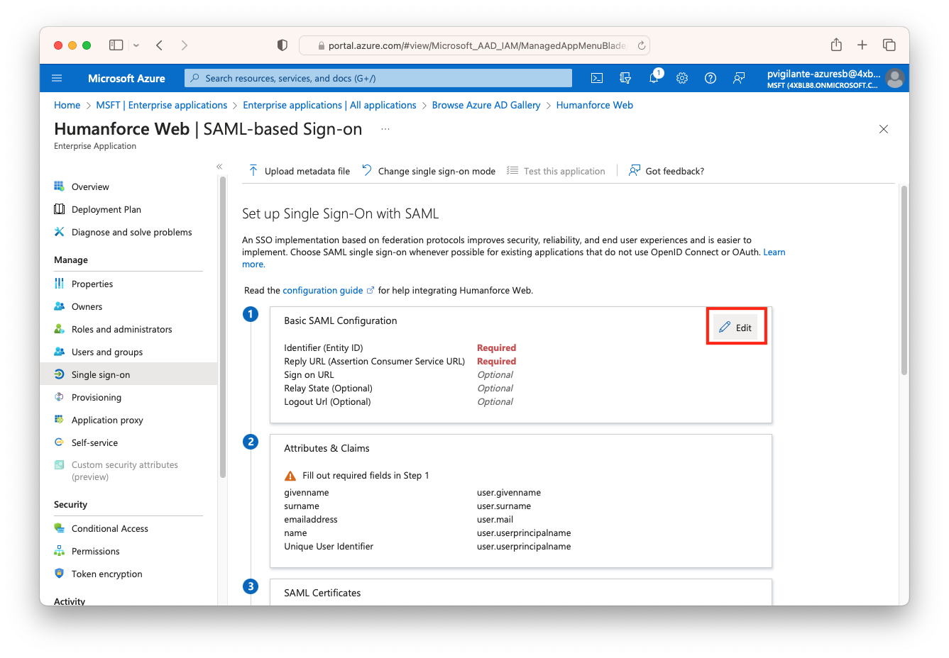 How do I set up Single Sign-On (SSO) for Humanforce Web with Azure AD ...